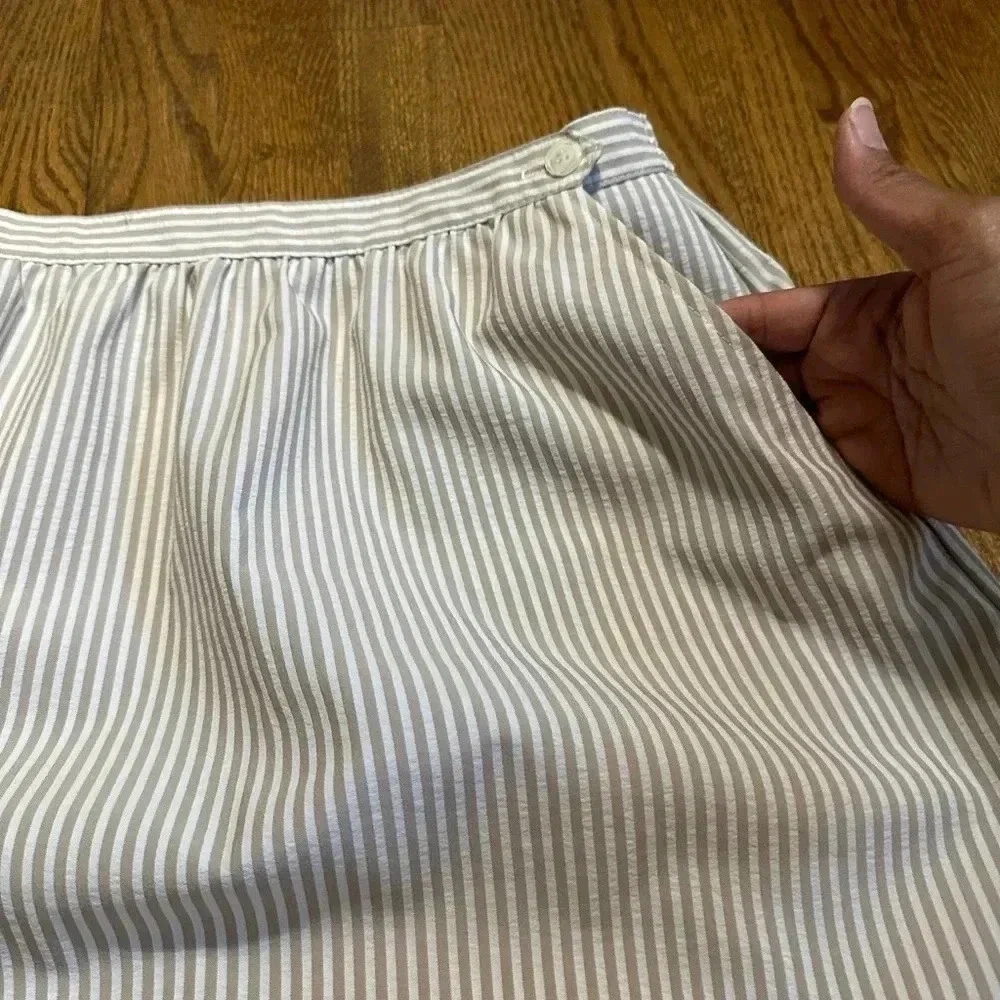 Vintage HABERDASHERY Seersucker Skirt Size14
